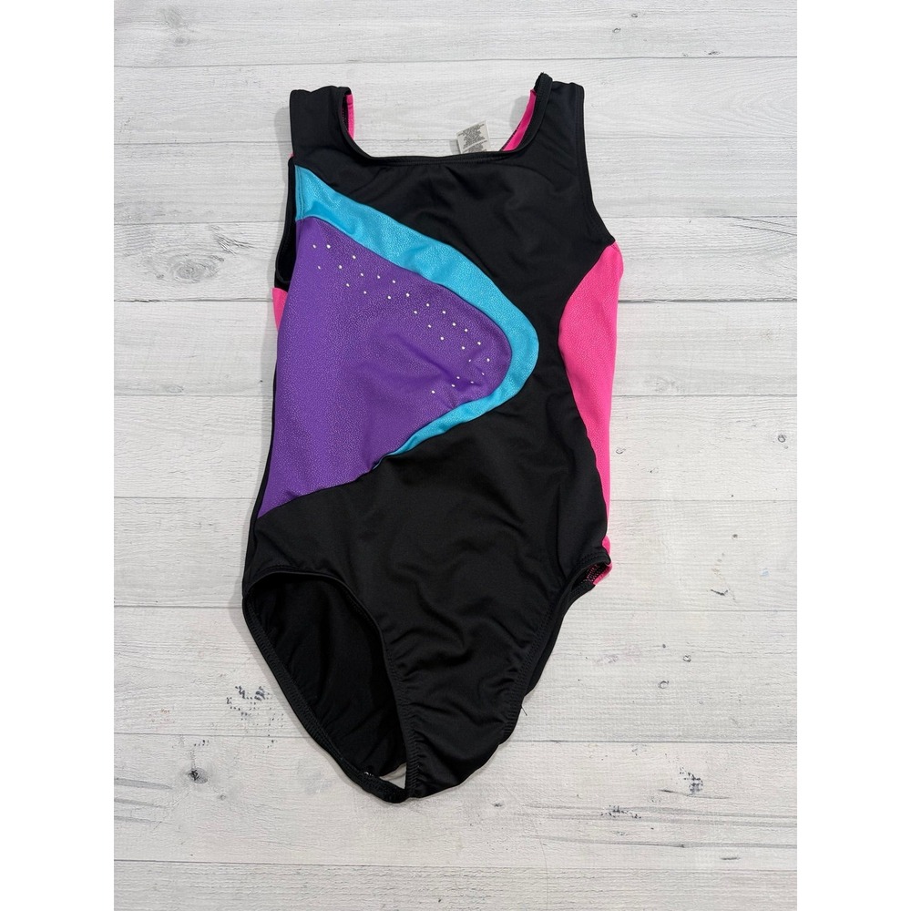 Freestyle by Danskin girls one piece‎ leotard black pink purple blue 10/12